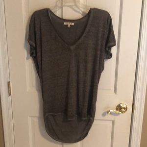 Express acid wash charcoal gray v neck t shirt